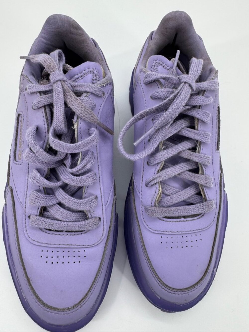 Reebok Club C Cardi B Youth Crisp Purple Chunky Platform Sneakers Size 5 USA - Picture 11 of 12